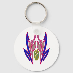 Eleganter Rosen-Aquarell-Kunstdruck Schlüsselanhänger