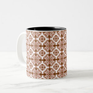 Eleganter Rosen-Gold-Geometrischer-Muster-Becher Zweifarbige Tasse