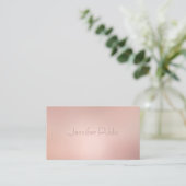 Eleganter Rosen-Goldchic-Trendy Schablone modern Visitenkarte (Stehend Vorderseite)