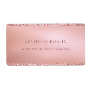 Eleganter Rosen-GoldGlitzer-personalisierte