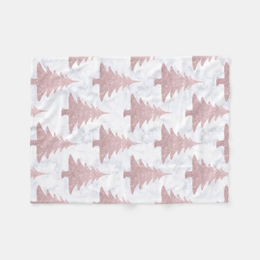 Eleganter Rosen-GoldGlitzer u. Fleecedecke (Vorderseite (Horizontal))