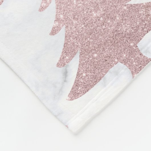 Eleganter Rosen-GoldGlitzer u. Fleecedecke (Ecke)