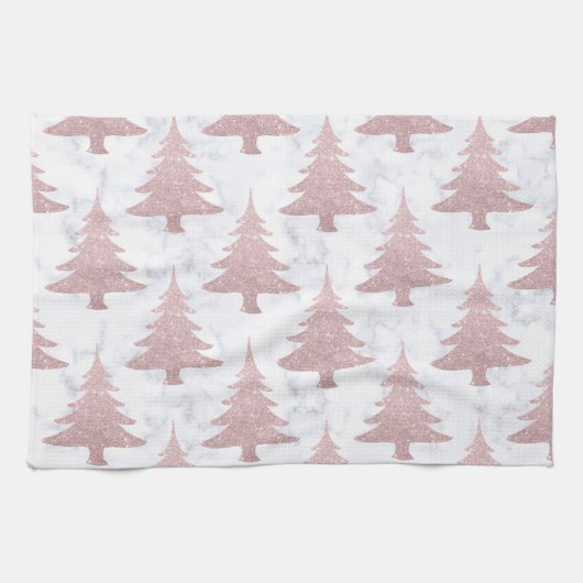 Eleganter Rosen-GoldGlitzer u. Geschirrtuch (Horizontal)