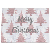 Eleganter Rosen-GoldGlitzer u. Große Geschenktüte (Vorderseite)