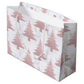 Eleganter Rosen-GoldGlitzer u. Große Geschenktüte (Rückseite Schrägansicht)