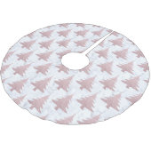 Eleganter Rosen-GoldGlitzer u. Polyester Weihnachtsbaumdecke (Schrägansicht)