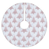 Eleganter Rosen-GoldGlitzer u. Polyester Weihnachtsbaumdecke (Vorderseite)