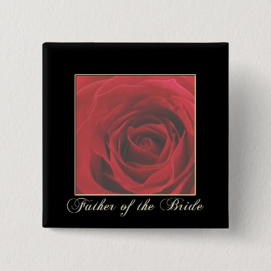 Eleganter Rosen-Vater KRW des Braut-Buttons Button (Vorderseite)