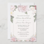 Eleganter Rosengarten Einladung zur Hochzeit (Vorderseite)