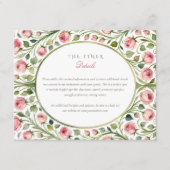 Eleganter Rosengarten Hochzeitsdetails - Umriss Begleitkarte (Vorderseite)