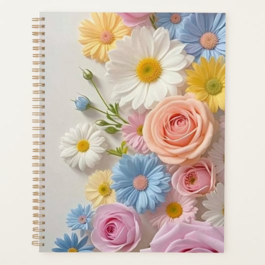 Eleganter Rosengarten im Pastell: Wallet Case Planer (Vorderseite)