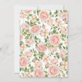 Eleganter Rosengarten in Rosa  Save The Date (Rückseite)