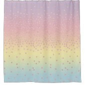 Eleganter RosengoldGlitter Confetti punktiert Duschvorhang (Vorderseite)