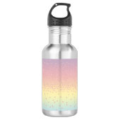 Eleganter RosengoldGlitter Confetti punktiert Edelstahlflasche (Vorderseite)