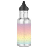 Eleganter RosengoldGlitter Confetti punktiert Edelstahlflasche (Links)