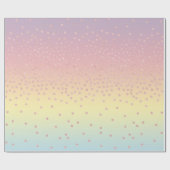 Eleganter RosengoldGlitter Confetti punktiert Geschenkpapier (Flach)