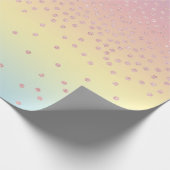 Eleganter RosengoldGlitter Confetti punktiert Geschenkpapier (Ecke)