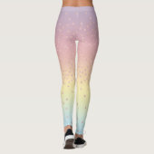 Eleganter RosengoldGlitter Confetti punktiert Leggings (Rückseite)