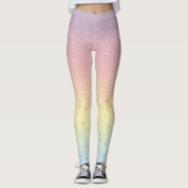 Eleganter RosengoldGlitter Confetti punktiert Leggings (Vorderseite)