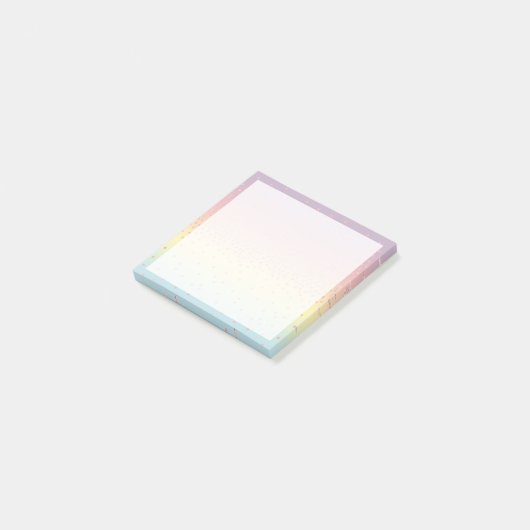 Eleganter RosengoldGlitter Confetti punktiert Post-it Klebezettel (angewinkelt)