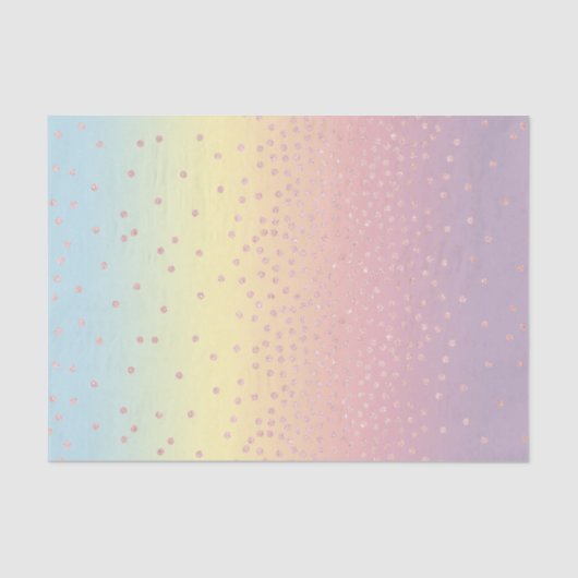 Eleganter RosengoldGlitter Confetti punktiert Seidenpapier (Vorderseite)