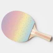 Eleganter RosengoldGlitter Confetti punktiert Tischtennis Schläger (Seitenansicht)
