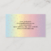 Eleganter RosengoldGlitter Confetti punktiert Visitenkarte (Rückseite)