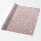 eleganter RosengoldGlitter Geschenkpapier (Ungerollt)