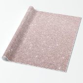 eleganter RosengoldGlitter Geschenkpapier (Ungerollt)