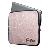 eleganter RosengoldGlitter Laptopschutzhülle (Vorderseite Links)