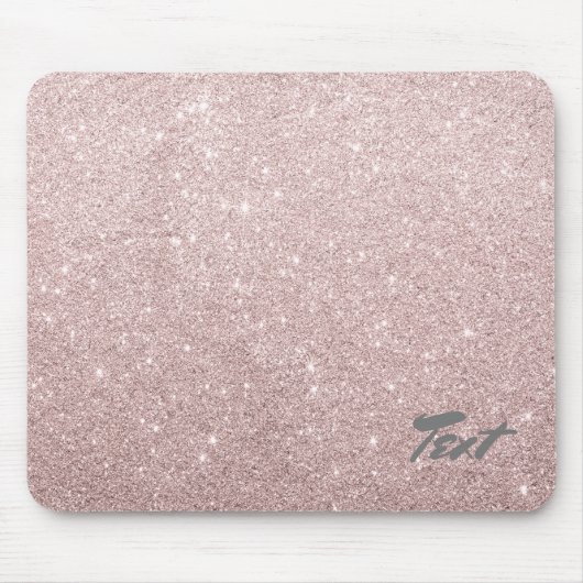 eleganter RosengoldGlitter Mousepad (Vorne)