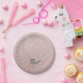 eleganter RosengoldGlitter Pappteller (Party)