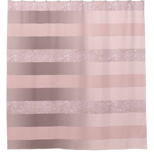 Eleganter RosengoldGlitter u. erröten rosa Duschvorhang (Vorderseite)