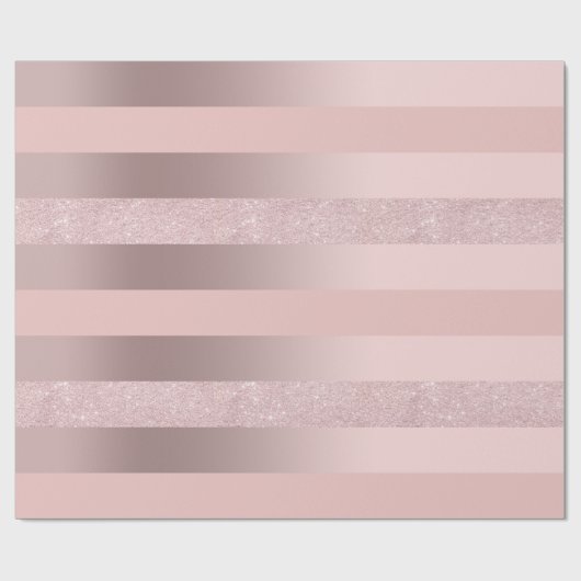 Eleganter RosengoldGlitter u. erröten rosa Geschenkpapier (Flach)