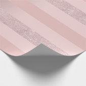 Eleganter RosengoldGlitter u. erröten rosa Geschenkpapier (Ecke)