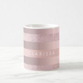 Eleganter RosengoldGlitter u. erröten rosa Kaffeetasse