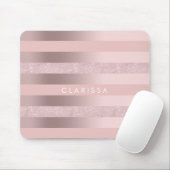Eleganter RosengoldGlitter u. erröten rosa Mousepad (Mit Mouse)