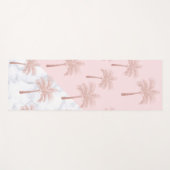 Eleganter RosengoldGlitter u. weißes Marmormuster Yogamatte (Vorderseite (Horizontal))