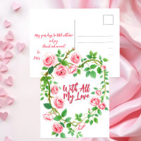 Eleganter Rosenkranz in Rosa mit romantischer Bots