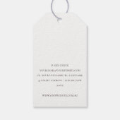 Eleganter rostfreier Abstrakt-brauner Orangenblätt Geschenkanhänger (Rückseite)