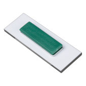 Eleganter, rostfreier Silber Oval Black Text Namenschild (Rückseite)