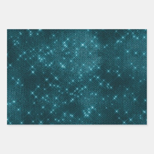 Eleganter rot-grüner Glitzer Weihnachten Geschenkpapier Set (Vorderseite 3)