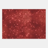 Eleganter rot-grüner Glitzer Weihnachten Geschenkpapier Set (Vorderseite 2)