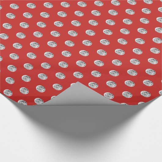 Eleganter Rot- und Diamantenmuster-Chic Geschenkpapier (Ecke)