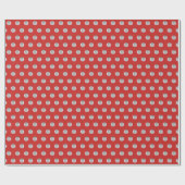 Eleganter Rot- und Diamantenmuster-Chic Geschenkpapier (Flach)