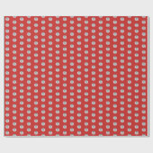 Eleganter Rot- und Diamantenmuster-Chic Geschenkpapier (Flach)