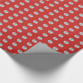 Eleganter Rot- und Diamantenmuster-Chic Geschenkpapier (Ecke)