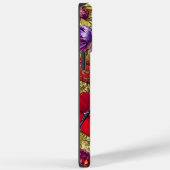 Eleganter Rot- und Gold-Blume Personalisierter Nam Case-Mate iPhone Hülle (Rückseite / Rechts)