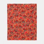 Eleganter Rot- und Gold-Glitzer-Gedenktopf Fleecedecke (Vorderseite)