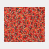 Eleganter Rot- und Gold-Glitzer-Gedenktopf Fleecedecke (Vorderseite (Horizontal))